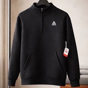 Reebok Men's Black Sweatshirt with hoodie